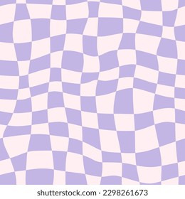 Groovy and retro boho cute checkerboard pattern