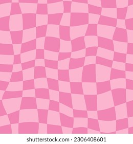 Groovy and retro boho cute checkerboard pattern