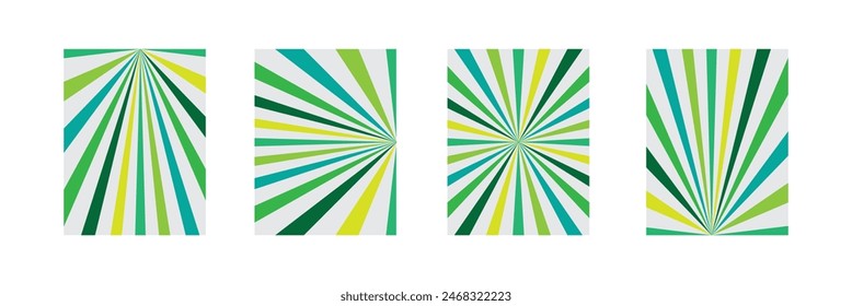 Groovy retro burst sun rays background. Vintage colorful abstract geometric pattern design eps 10