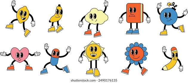Groovy Retro Character Vector Art