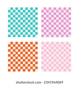 Groovy and retro cool cute checkerboard pattern