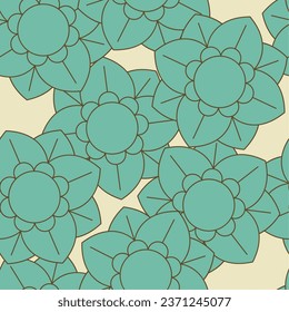 Groovy retro flower seamless pattern. Suitable for backgrounds, wallpapers, fabrics, textiles, wrapping papers, printed materials, and many more.