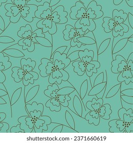 Groovy retro flower seamless pattern. Suitable for backgrounds, wallpapers, fabrics, textiles, wrapping papers, printed materials, and many more.