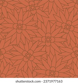 Groovy retro flower seamless pattern. Suitable for backgrounds, wallpapers, fabrics, textiles, wrapping papers, printed materials, and many more.