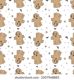 groovy retro fun character pattern