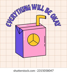 Groovy retro set of cards and patterns. Vector illustrations 90s style. Nostalgic vibes. Back to 90s illustrations