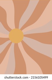 Groovy Retro Sunshine Poster Groovy Sun Stock Vector (Royalty Free ...