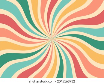 Groovy retro swirl burst, summer and carnival background - Shutterstock ID 2045168732