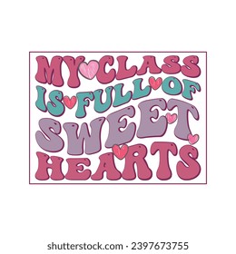 Groovy Retro Valentine's Day T-shirt