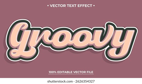 Groovy Retro vintage editable text effect