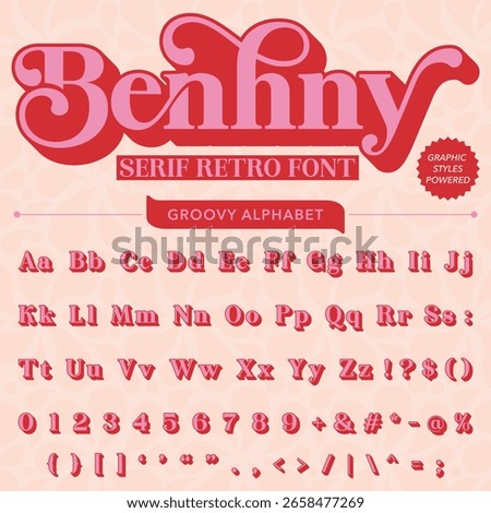  Groovy Retro Vintage Script Bold Font alphabet vector file
