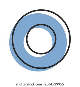 Groovy round ring donut frame