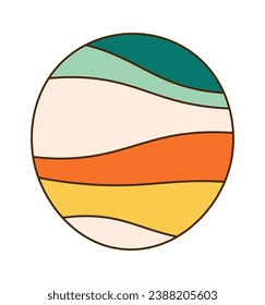 Groovy Rounded Element Vector Illustration