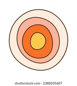Groovy Rounded Element Vector Illustration