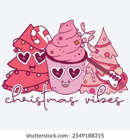 Groovy Santa Retro Christmas Santa Claus Retro Pink Christmas Vibes Popular