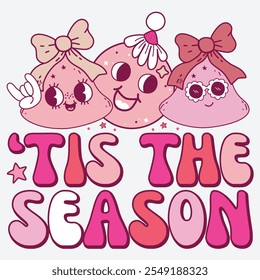 Groovy Santa Retro Christmas Santa Claus Retro Pink Christmas Vibes Popular