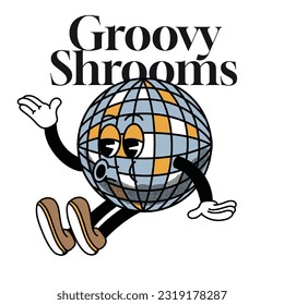 Groovy Shrooms With Disco Groovy Character Design