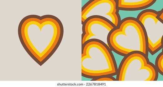 Sonrisa gruesa corazón Y2K Psicodelic fondo vectorial. Patrón transparente en
Estilo Retro Disco de los años 70. Verano divertido abstracto de la estética moderna.
Afiche de marco mural, pancarta y medios sociales 