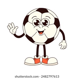 Groovy Soccer Character: Funky Sports Design