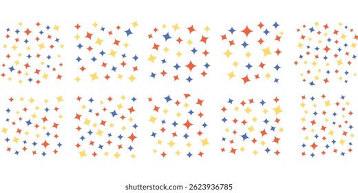 Groovy Sparkles Seamless Pattern Set
