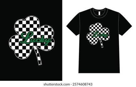 Groovy St Patricks day Leaf Shirt Design.