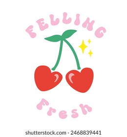 Groovy sticker Felling Fresh cherry sticker