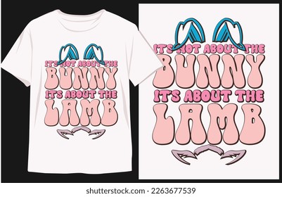 Groovy Style Easter Day T-shirt Design. Retro T-shirt design. Funny Eater t shirt.