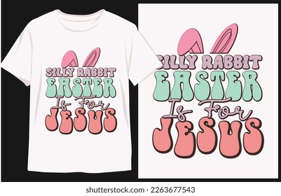 Groovy Style Easter Day T-shirt Design. Retro T-shirt design. Funny Eater t shirt.