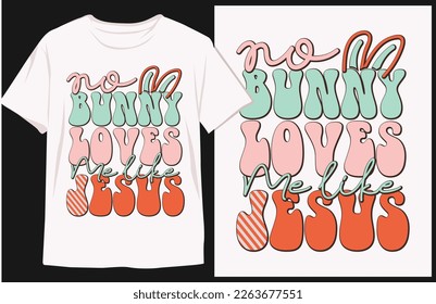 Diseño de camisetas Groovy Style Easter Day. Diseño retro de camisetas. Camiseta divertida para comer.
