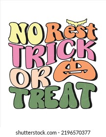 Groovy style Halloween typography t-shirt design, vintage typography t-shirt design, retro Halloween t-shirt design, groovy t-shirt design.