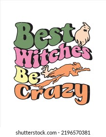 Groovy style Halloween typography t-shirt design, vintage typography t-shirt design, retro Halloween t-shirt design, groovy t-shirt design.