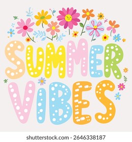 Groovy Summer Vibes Vector Design