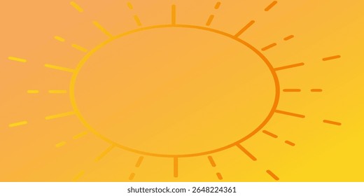 Groovy sun background. Wavy yellow rays. Sunburst, sunrise or sunset poster. Summer happy theme wallpaper. Modern preppy psychedelic print. Positive vibes design. Vector flat illustration.