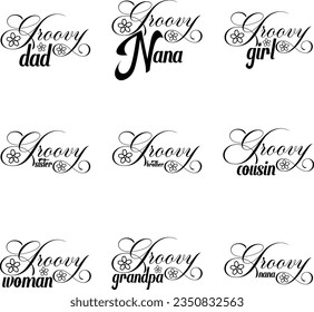 groovy svg design bundle and eps file