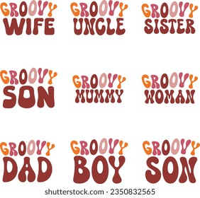 groovy svg design bundle and eps file