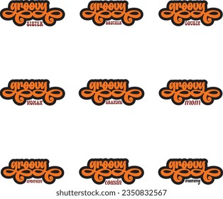 groovy svg design bundle and eps file