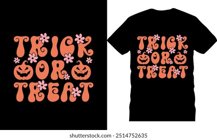 Groovy t shirt design. halloween cute t shirt design