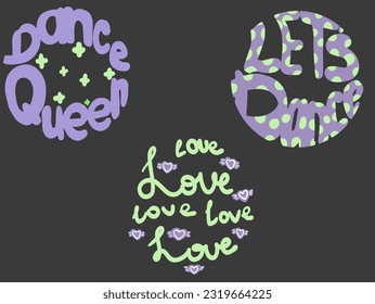 Groovy text 90s style background