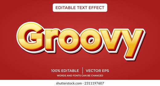 GROOVY text effect Editable style