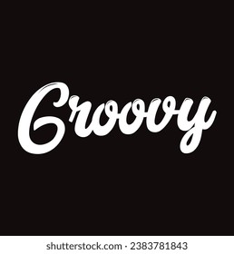 groovy text on black background.