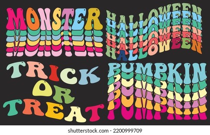 Groovy T-Shirt Design Bundle Typography Vector t-shirt design