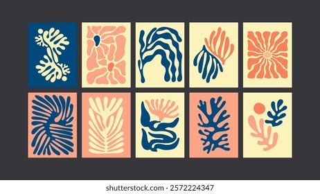Groovy wave posters- Psychedelic 90s vibe with funky flowers, abstract doodles, and vibrant leaves.