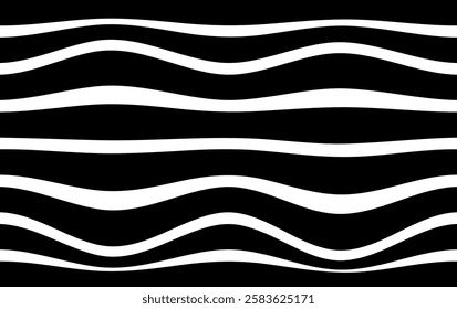 Groovy wave stripes big set. Black and white. Hand drawn groovy, hippie backgrounds. Distorted jagged stripes, warped stripes, liquid wavy lines, scribbles of waves. Striped rectangular patterns colle