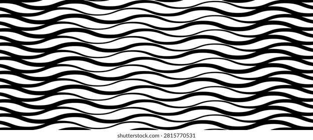 Groovy wave stripes big set. Black and white. Hand drawn groovy, hippie backgrounds. Distorted jagged stripes, warped stripes, liquid wavy lines, scribbles of waves. Striped rectangular patterns colle
