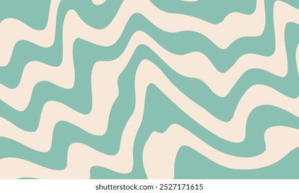 Groovy waves background. Zebra pattern, hippie print