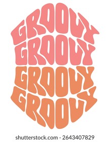 Groovy wavy Bundle, Hippie, Inspirational wavy, Retro groovy, Motivational 70s, Aesthetic wavy, groovy, Text hippie, trendy text