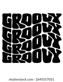 Groovy wavy Bundle, Hippie, Inspirational wavy, Retro groovy, Motivational 70s, Aesthetic wavy, groovy, Text hippie, trendy text