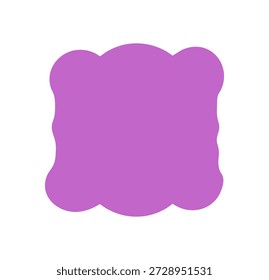 Silueta de marco de rectángulo ondulado groovy en estilo sólido audaz. Borde abstracto funky con forma retro y2k como fondo gráfico creativo, ideal para conceptos visuales modernos y de moda.