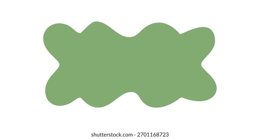 Quadro de borda retangular ondulado Groovy com forma sólida abstrata funky. Elemento gráfico y2k como fundo simples, sotaque único e moderno para projetos visuais contemporâneos.