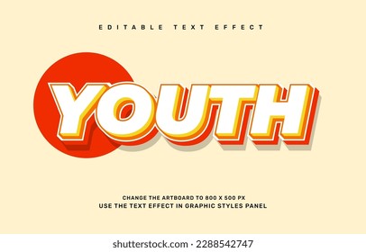 Groovy youth editable text effect template